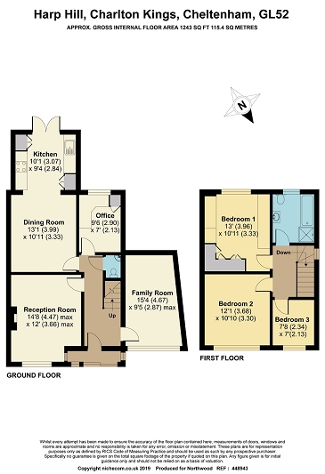 3 Bedrooms Semi-detached house to rent in Harp Hill, Cheltenham GL52