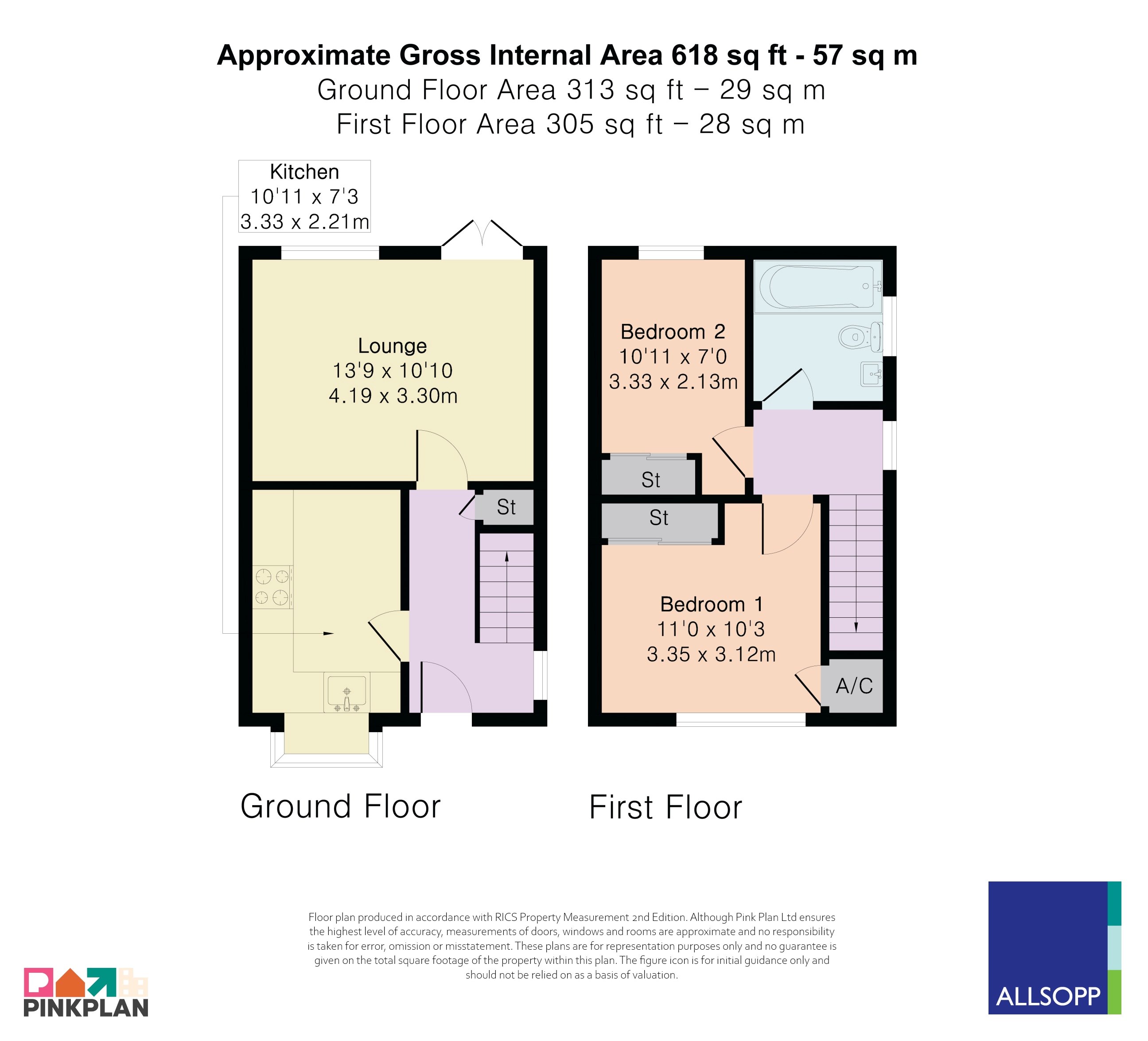 2 Courtyard Cottages, Crown Street, Redbourn floorplan