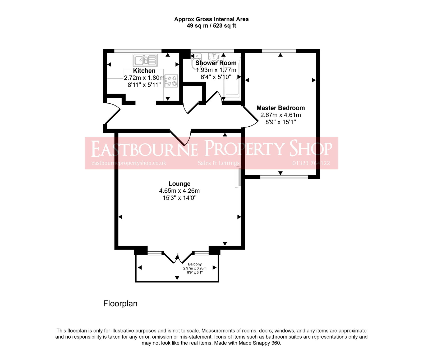 Belvedere Court, 12,Flat 6, St. Annes Road, Eastbourne floorplan