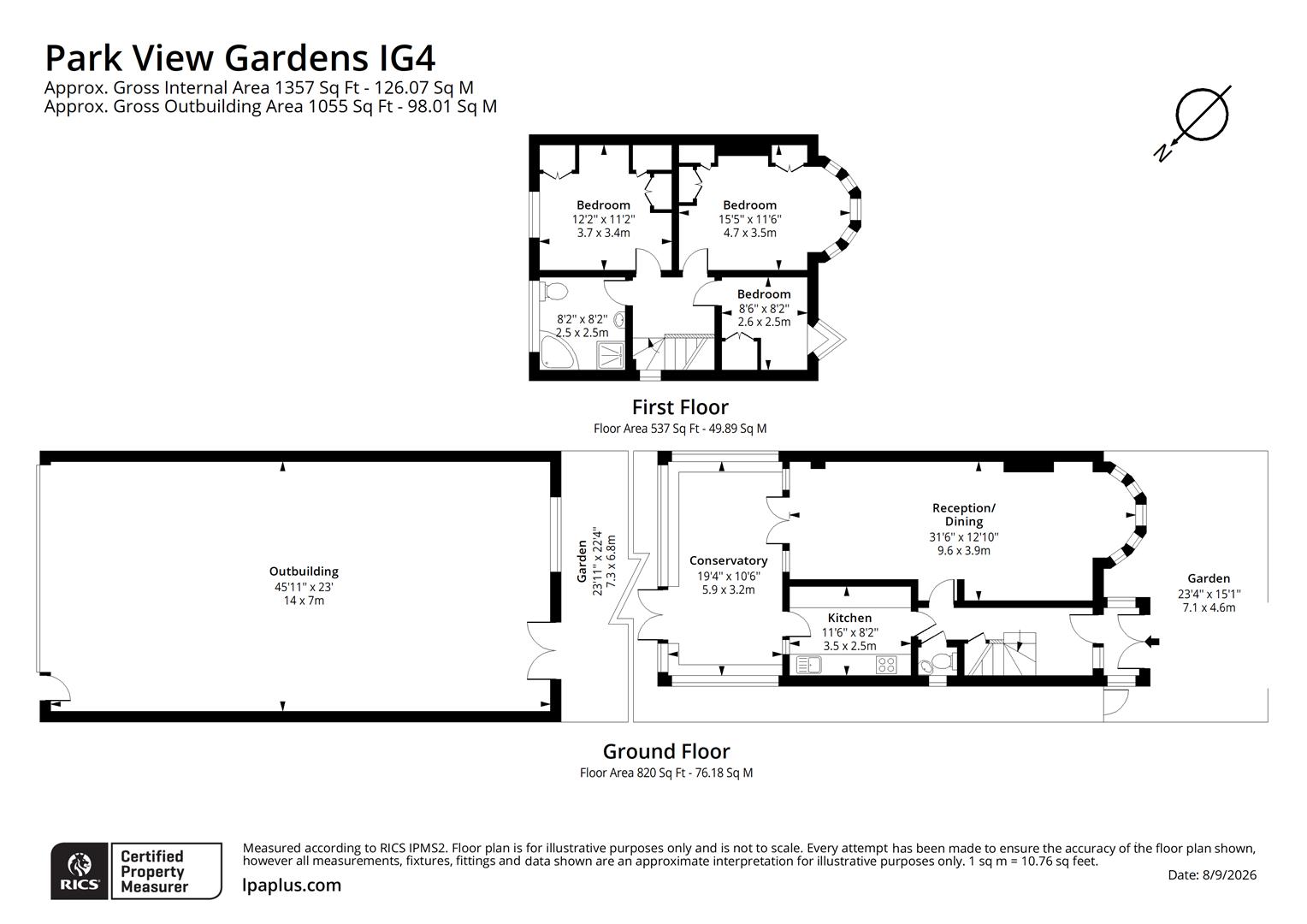 16, Park View Gardens, Ilford floorplan