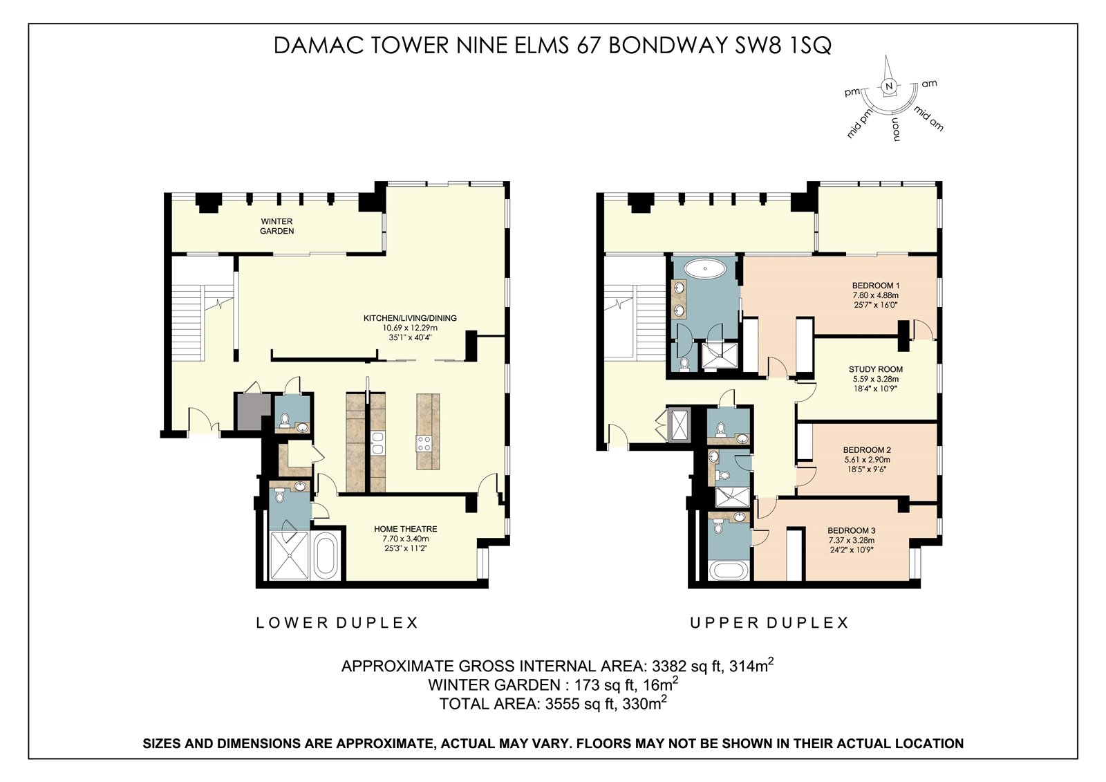 Flat 4902, 67, Bondway, London floorplan