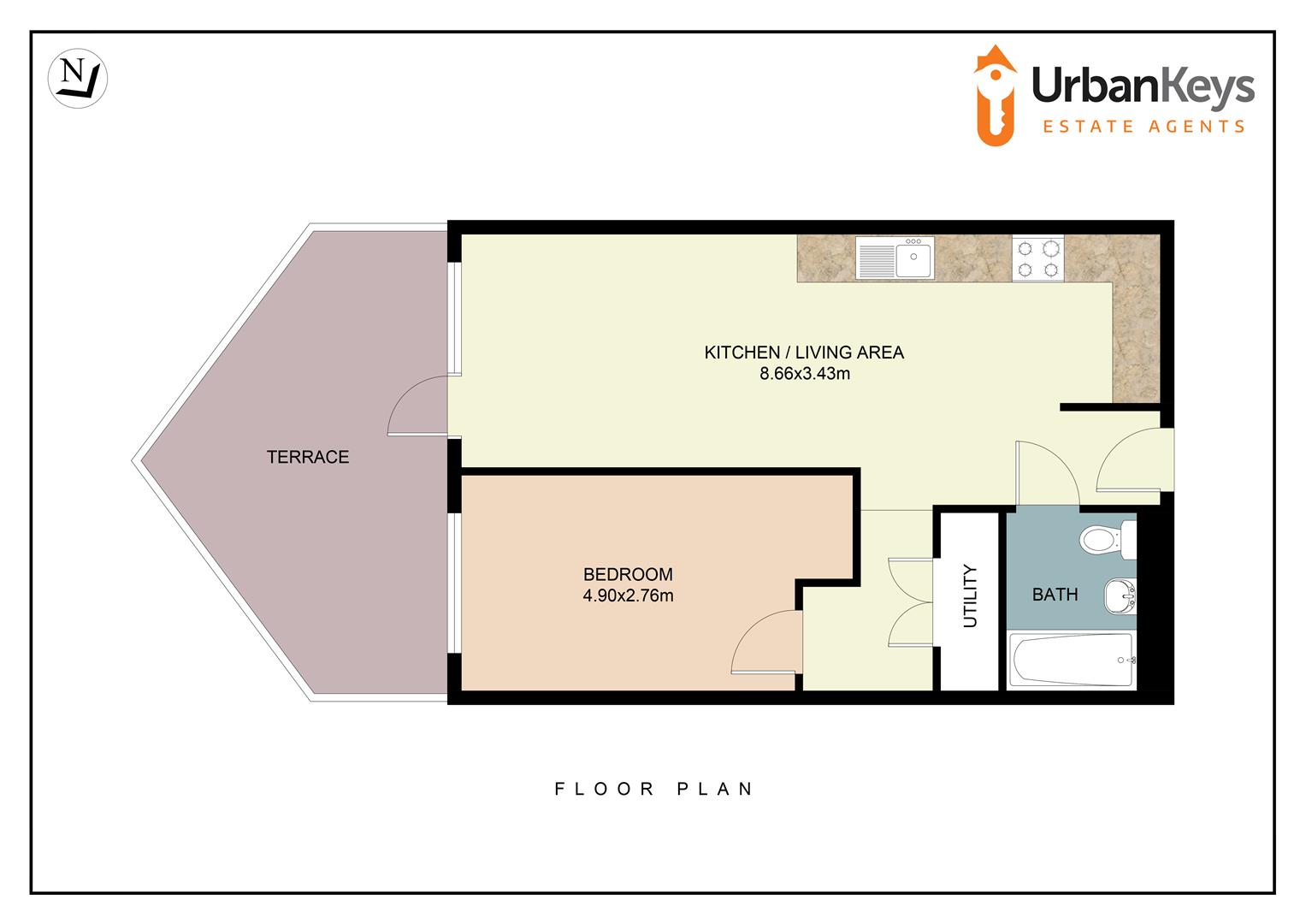Flat 3, 102, Sunderland House, Churchill Road, Uxbridge floorplan