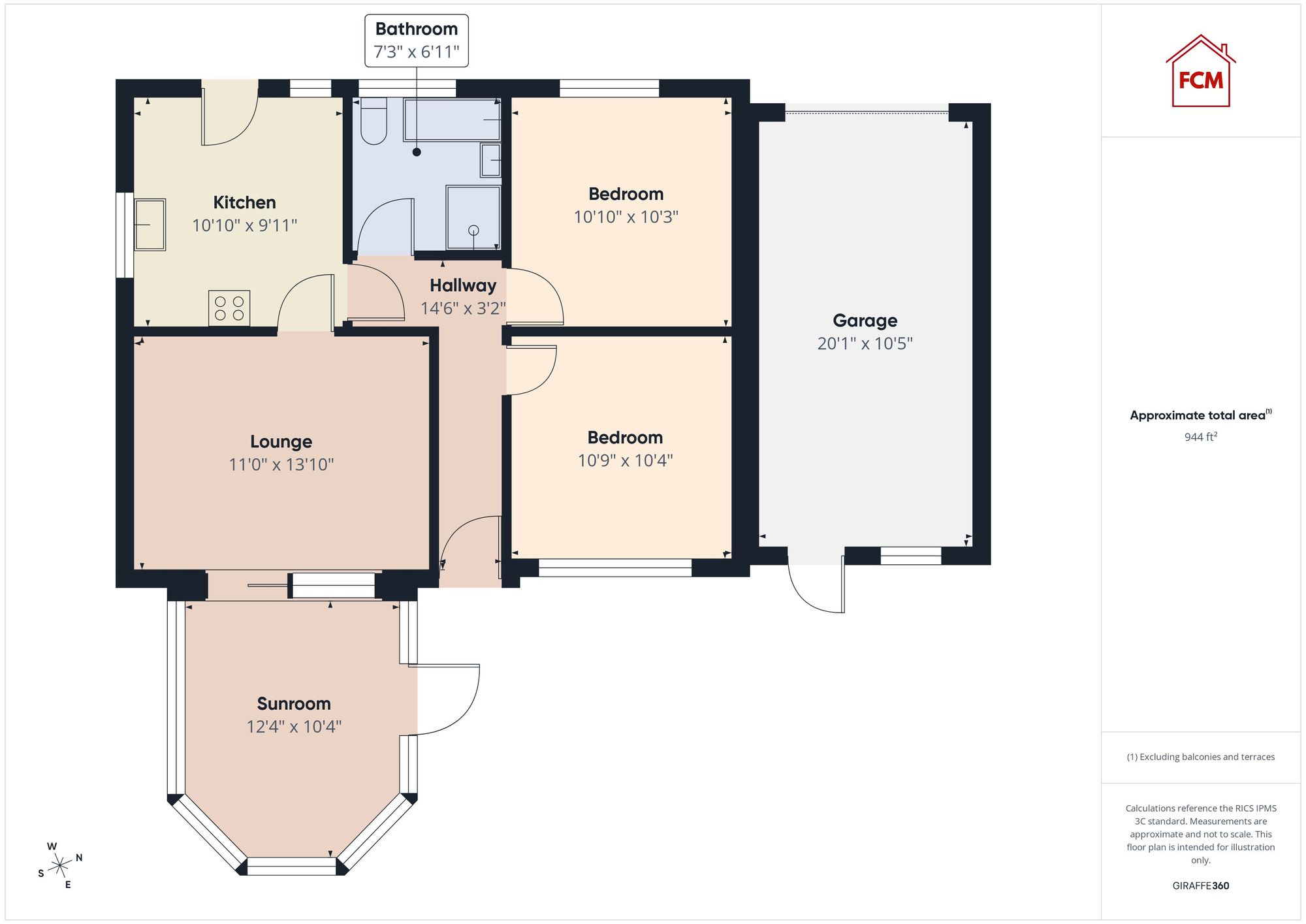 1 Monkwray Brow, Whitehaven floorplan