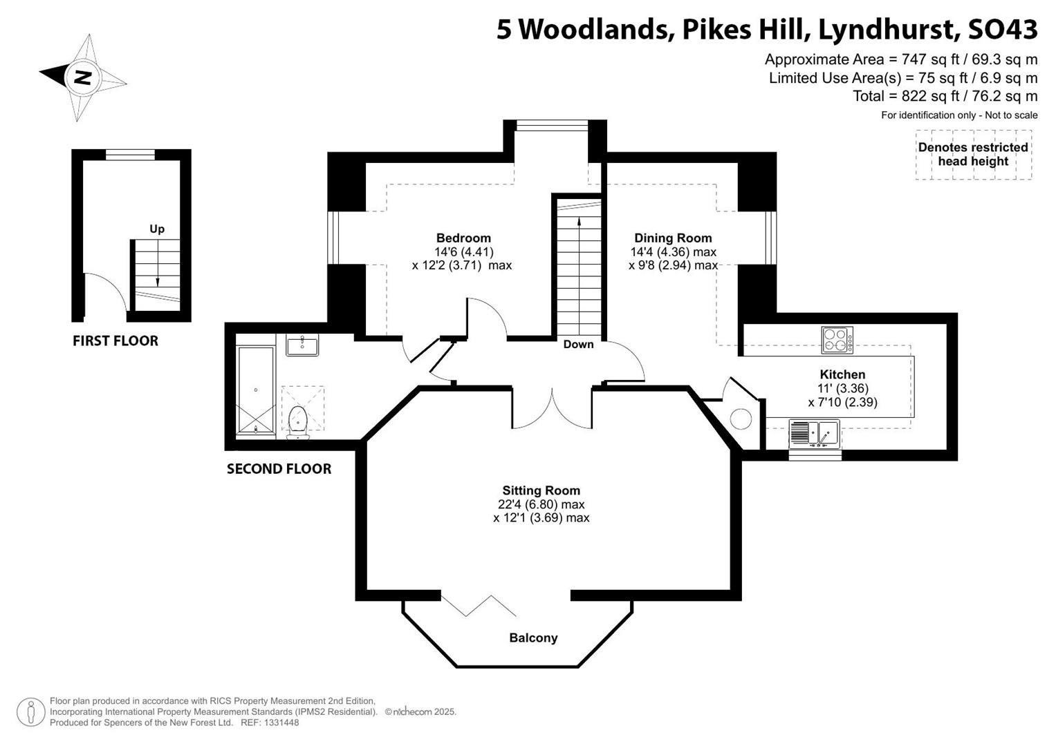 Flat 5, Woodlands, Pikes Hill, Lyndhurst floorplan