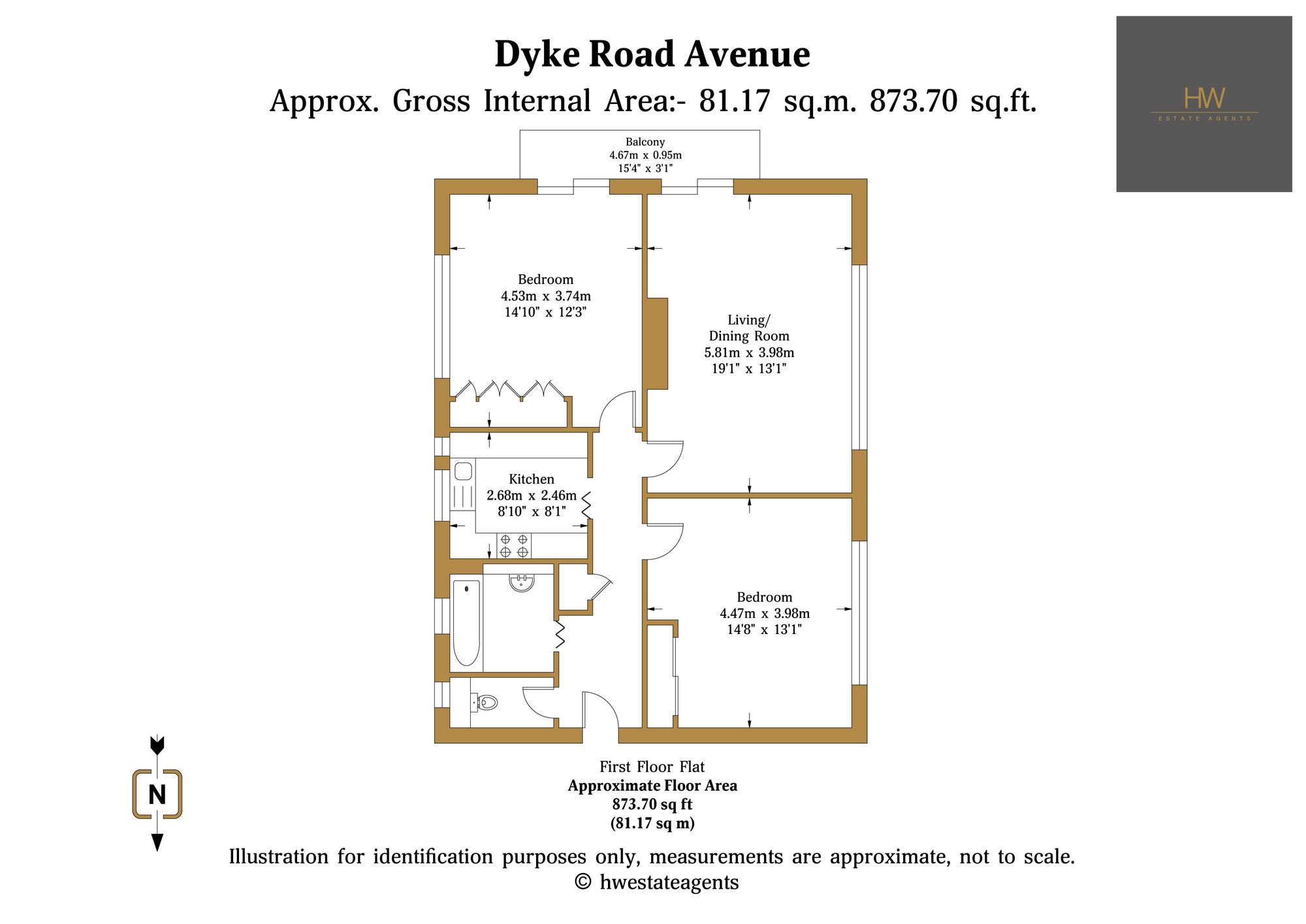 49 Woodland Court Dyke Road Avenue, Hove floorplan