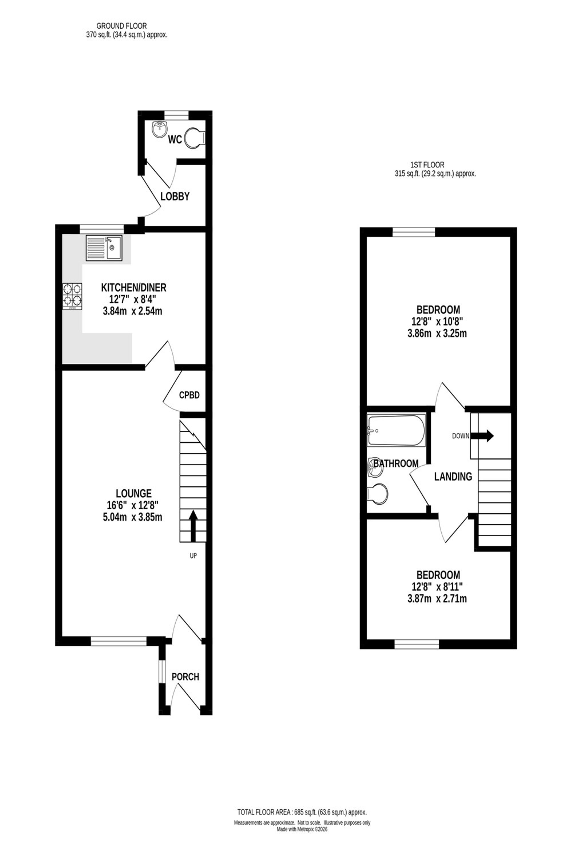12 Burlow Road, Buxton floorplan