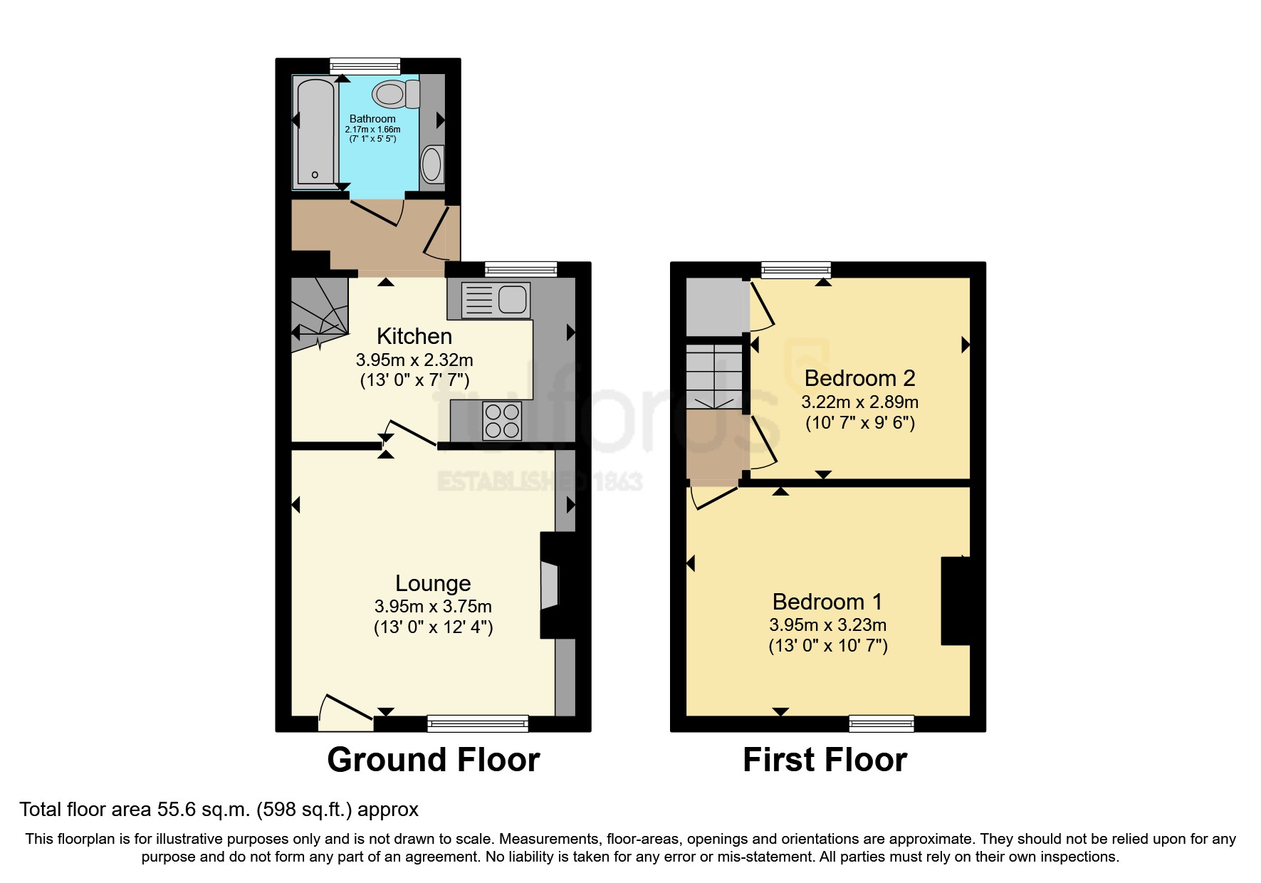 Bradley Lane, Newton Abbot, Devon TQ12, 2 bedroom terraced house for