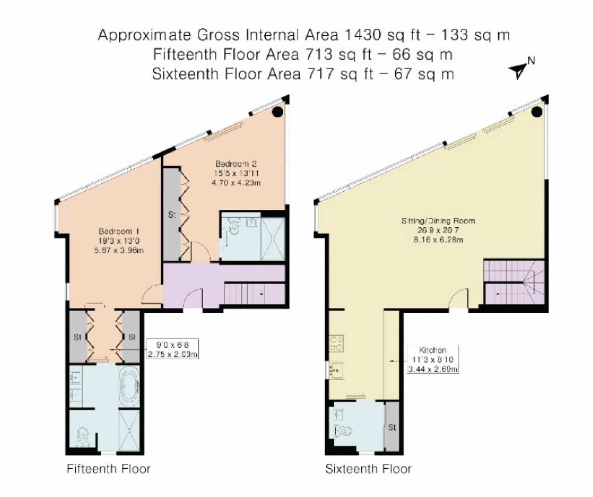 15 Hanover House, Crown Square, London floorplan