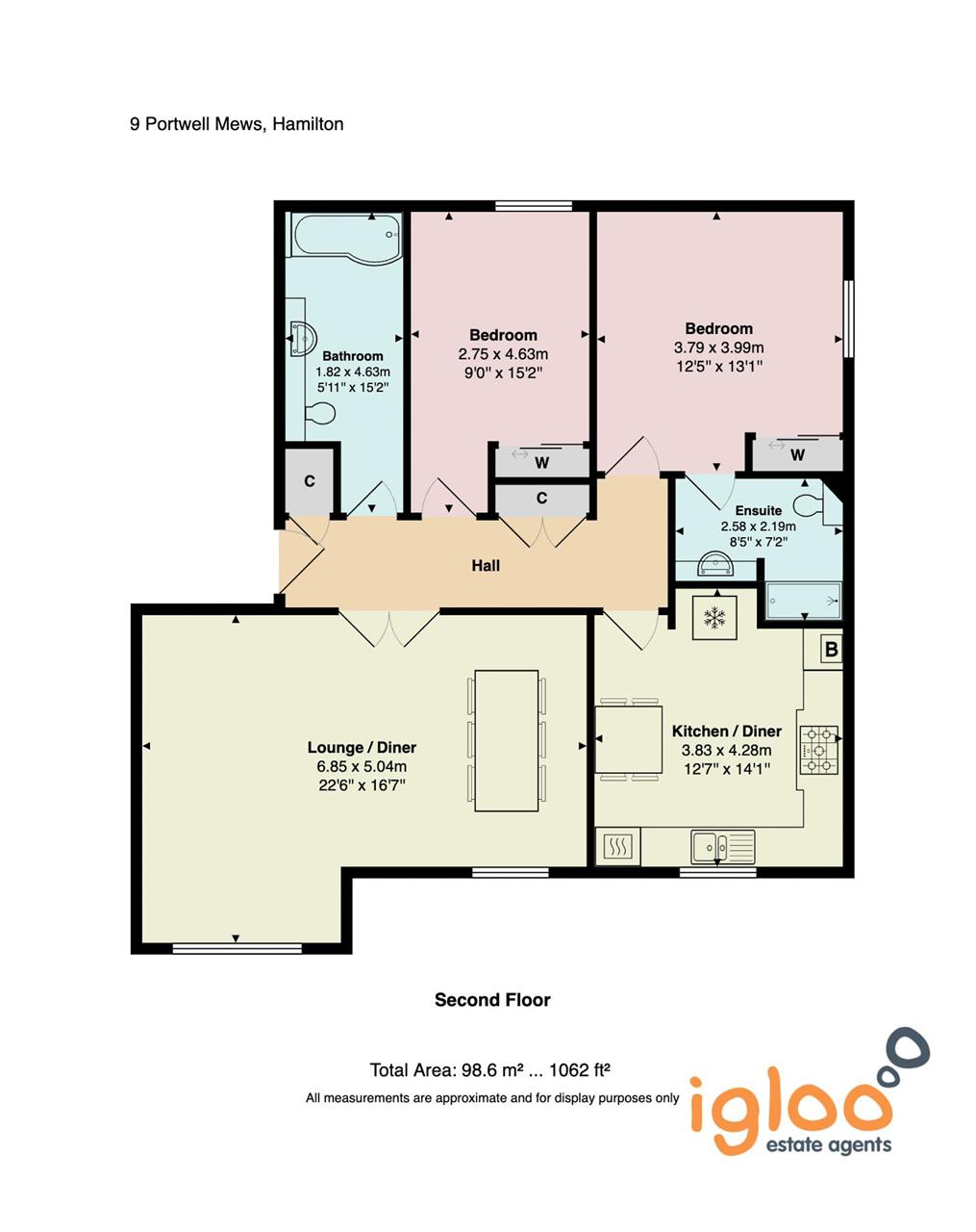 9, Portwell Mews, Hamilton floorplan