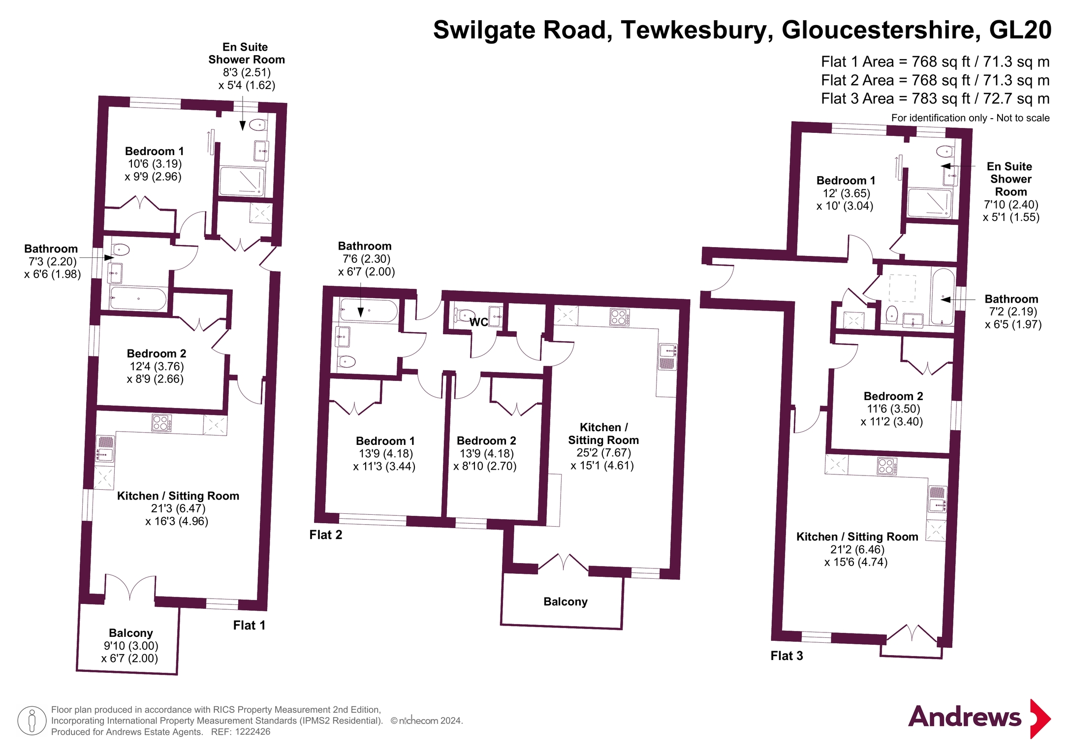 Flat 3, Pavilion View,, Swilgate Road, Worcestershire floorplan