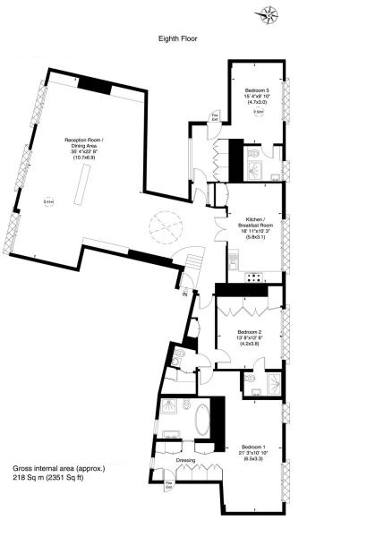 3 Bedrooms Flat to rent in Parkside, Knightsbridge, London SW1X