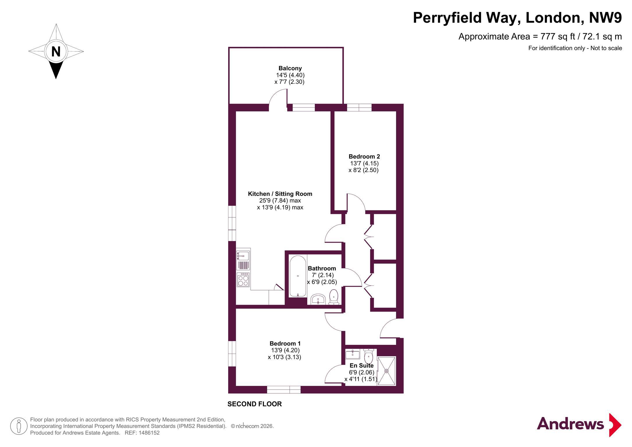 Flat 5, Starling Apartments, 40, Perryfield Way, London floorplan