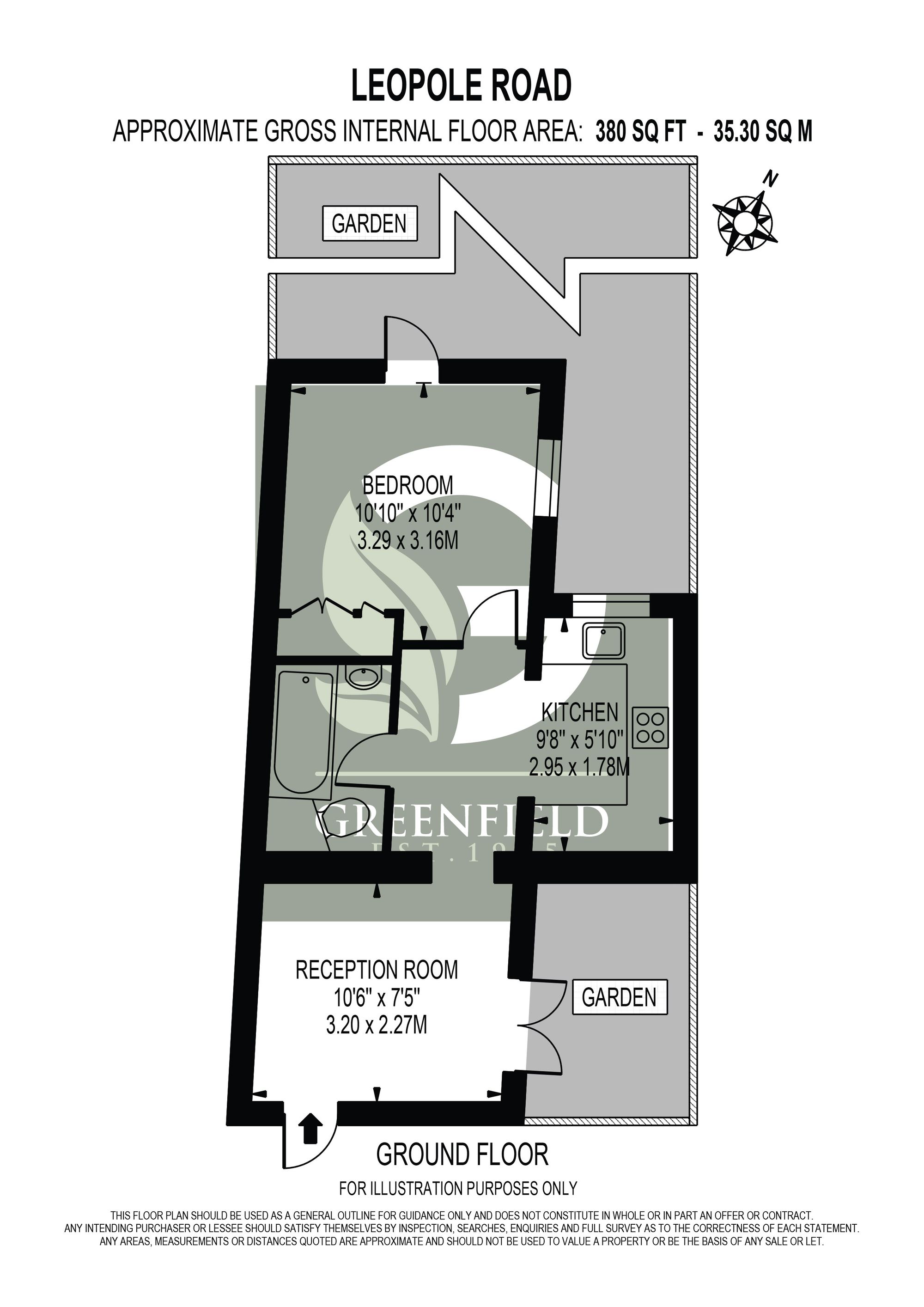 Flat 1, 28 Leopold Road, London floorplan