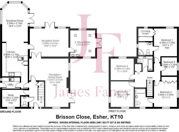 5 Bedrooms Detached house to rent in Brisson Close, Esher KT10