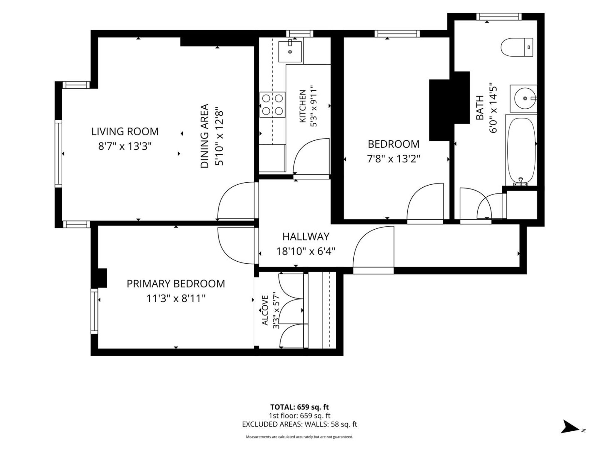 Flat 4, 53 Russell Terrace, Leamington Spa floorplan