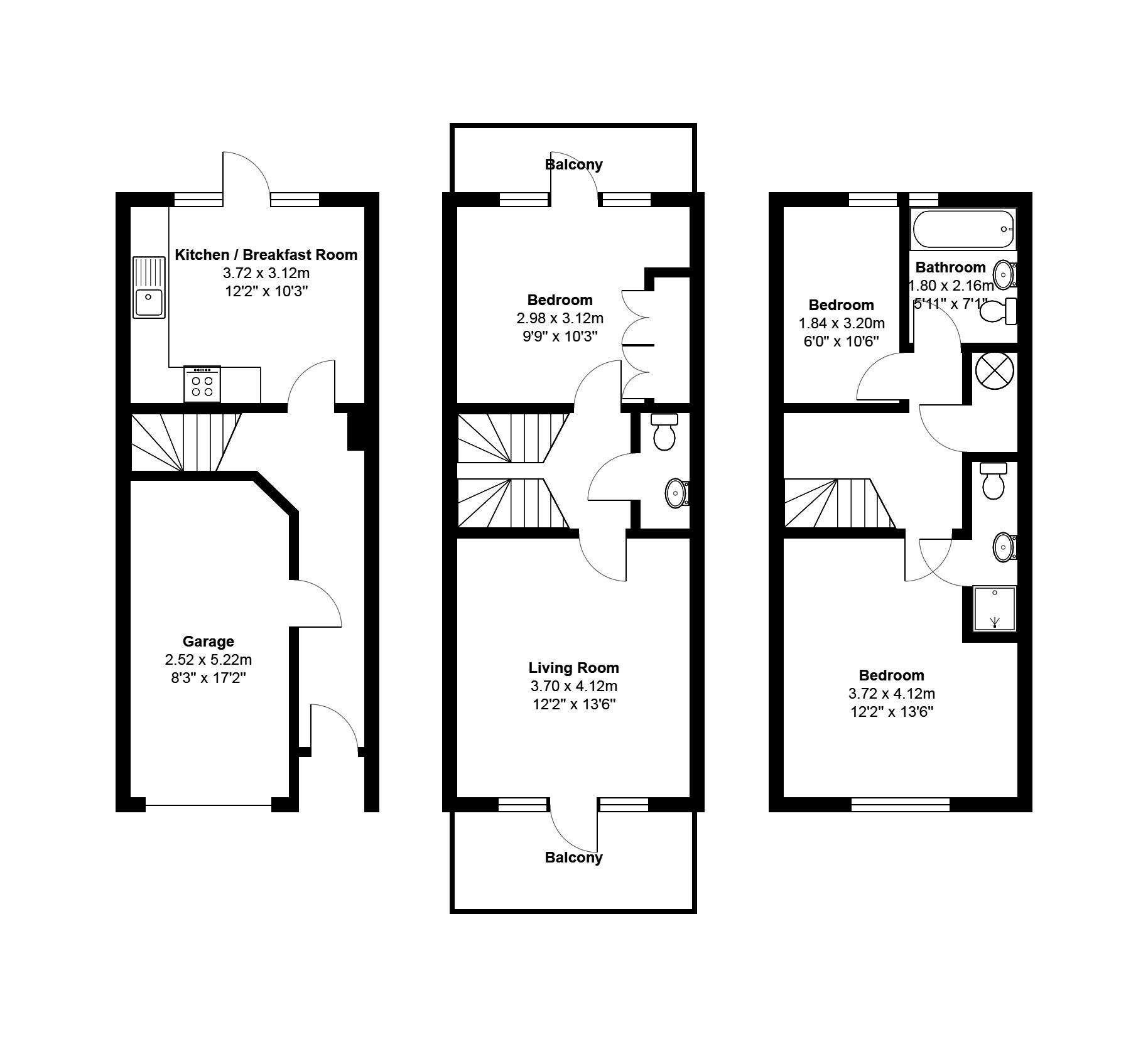 Tintagel Way, Port Solent, Portsmouth PO6, 3 bedroom town house for