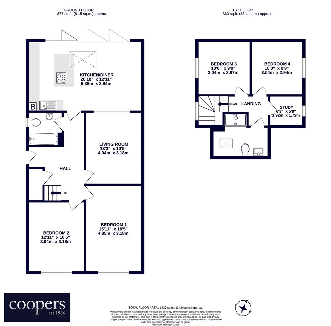21, Bourn Avenue, Hillingdon floorplan