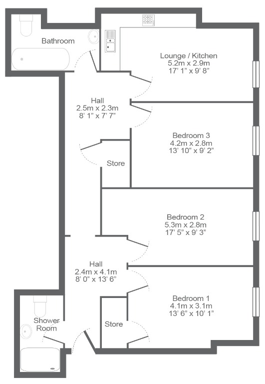 B2, 21, Gibson Street, Glasgow floorplan