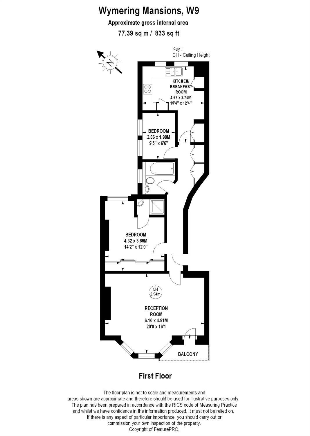 2 Bedrooms Flat for sale in Wymering Mansions, Wymering Road, London W9