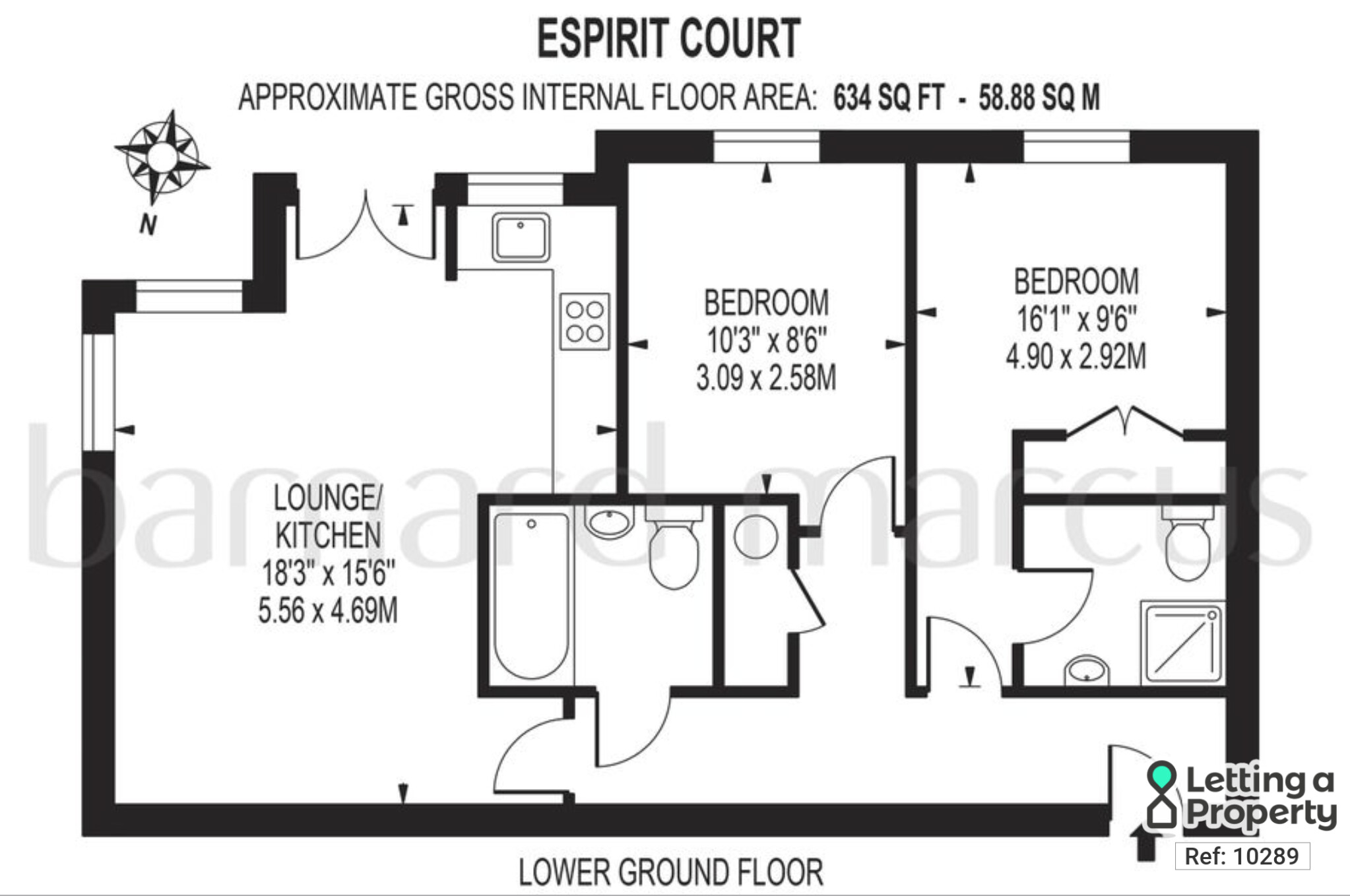 Flat 4, Esprit Court, 17, Stanley Road, Sutton floorplan