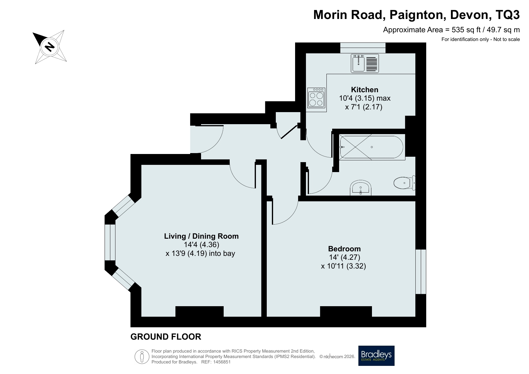 Flat 1 21 Morin Road, Paignton Devon, Devon floorplan