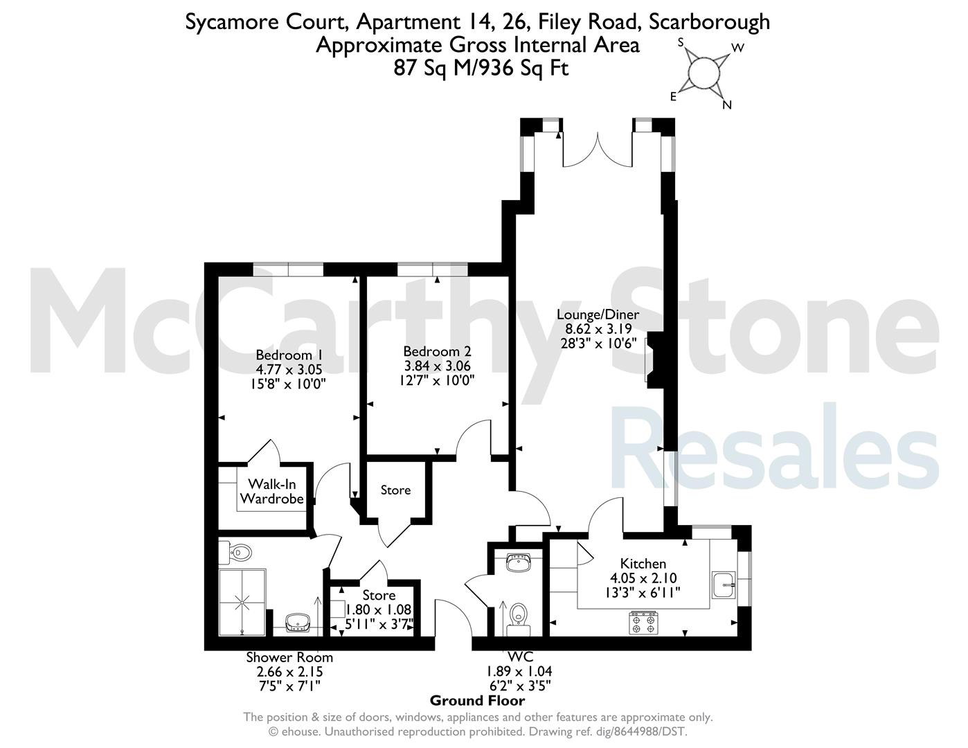 14 Sycamore Court, Filey Road, Scarborough floorplan