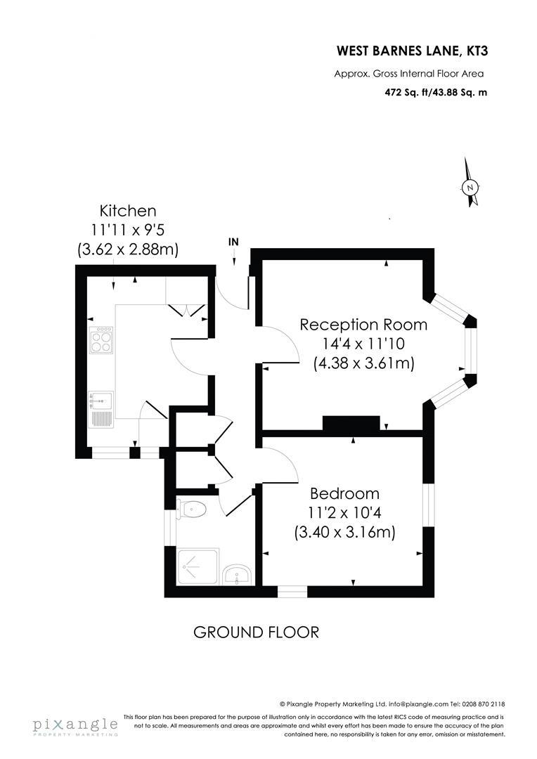 West Barnes Lane, New Malden KT3, 1 bedroom flat to rent 64365066