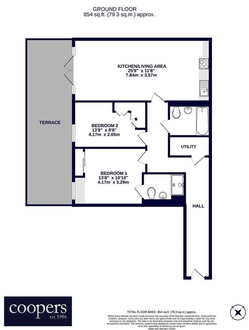 Flat 52 Clovelly Court, 6 Wintergreen Boulevard, West Drayton floorplan