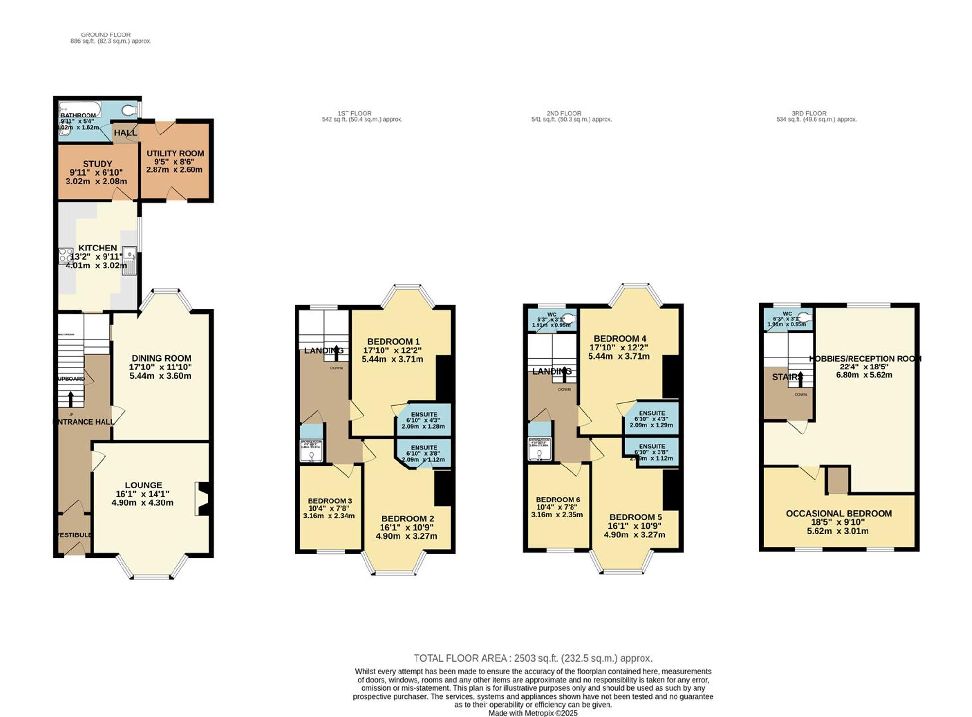 Ainsley Court Guest House, Scarborough floorplan