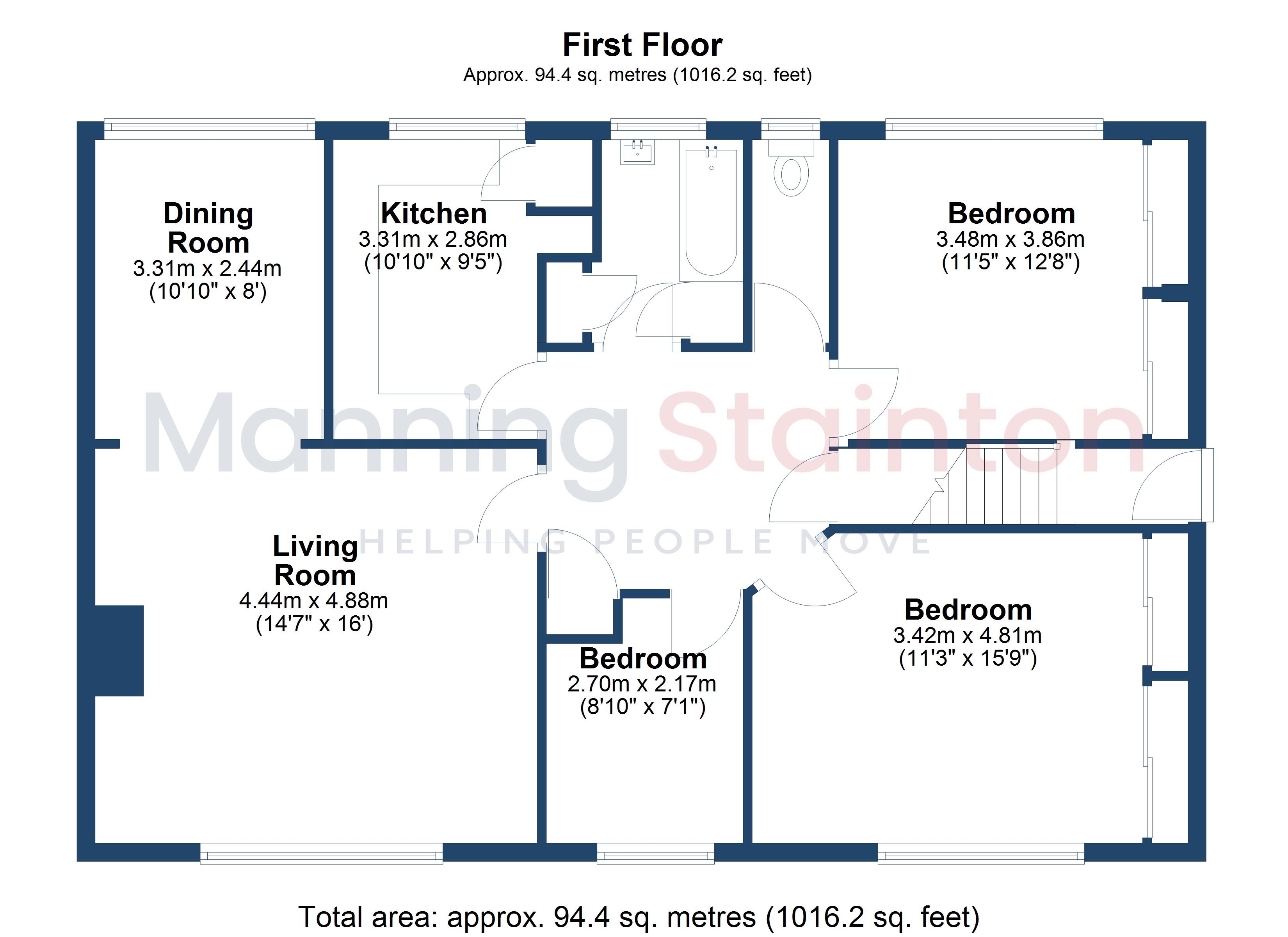 1, Cedar Court, West Yorkshire floorplan