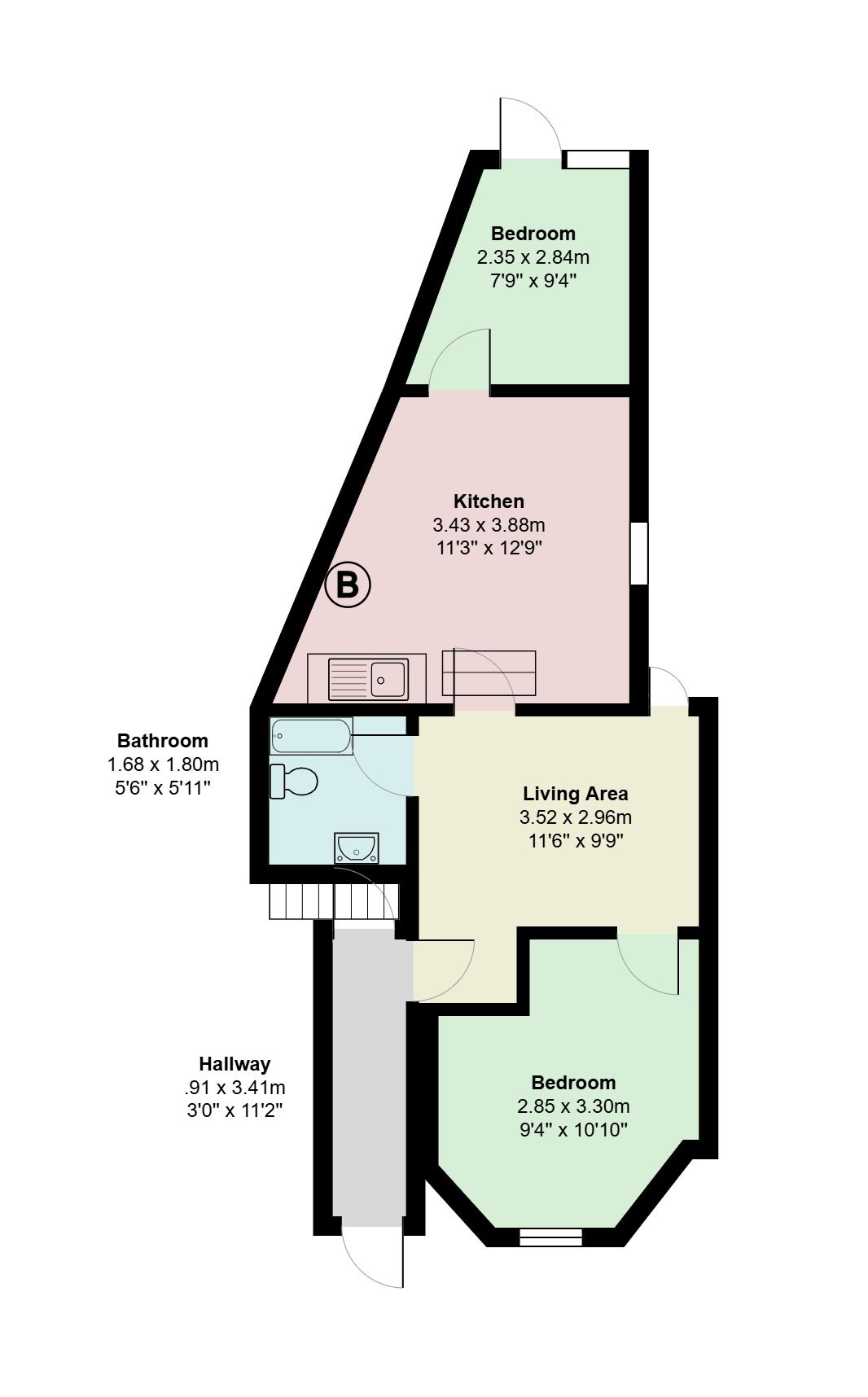 13A School Road, Neath floorplan