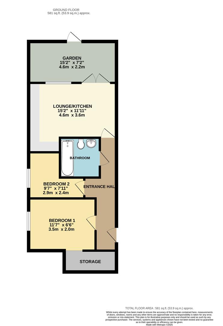 Flat 2, 236, Ferry Road, Hockley floorplan