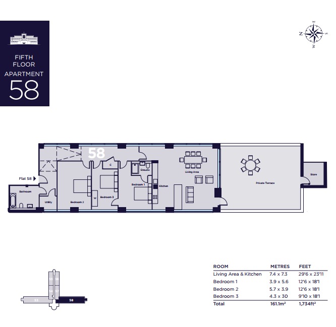 Plot 58, The Cliffs, Ovingdean floorplan