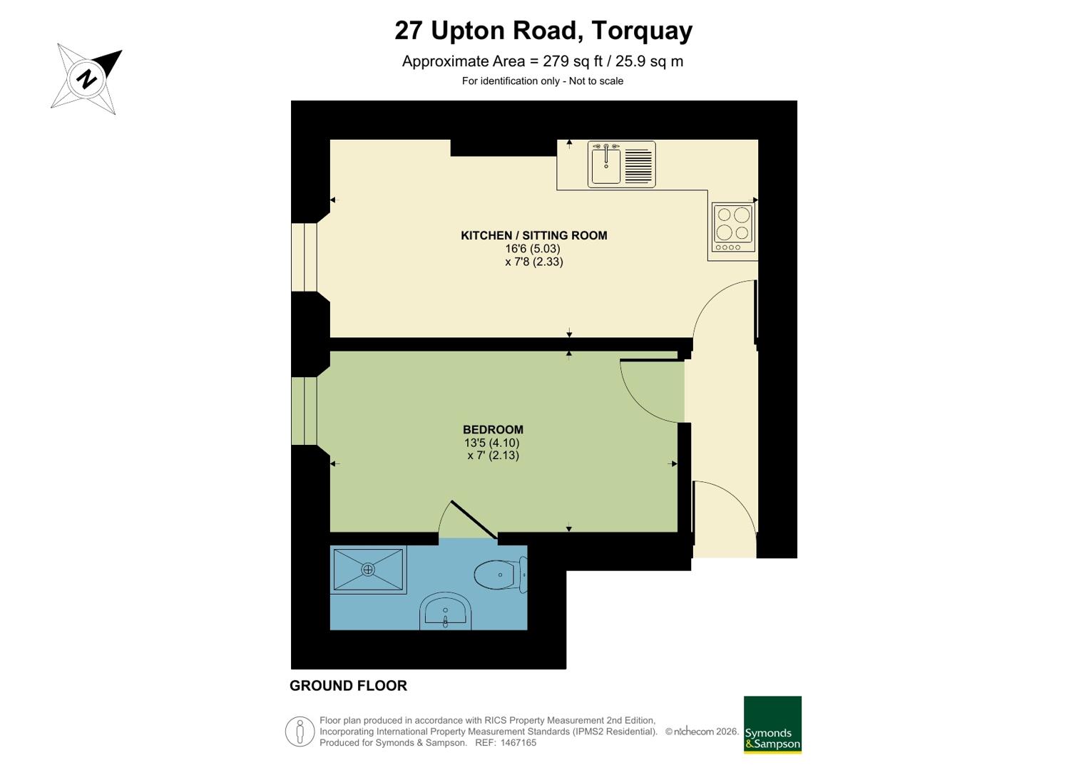 Flat 5, 27 Upton Road, Torquay floorplan