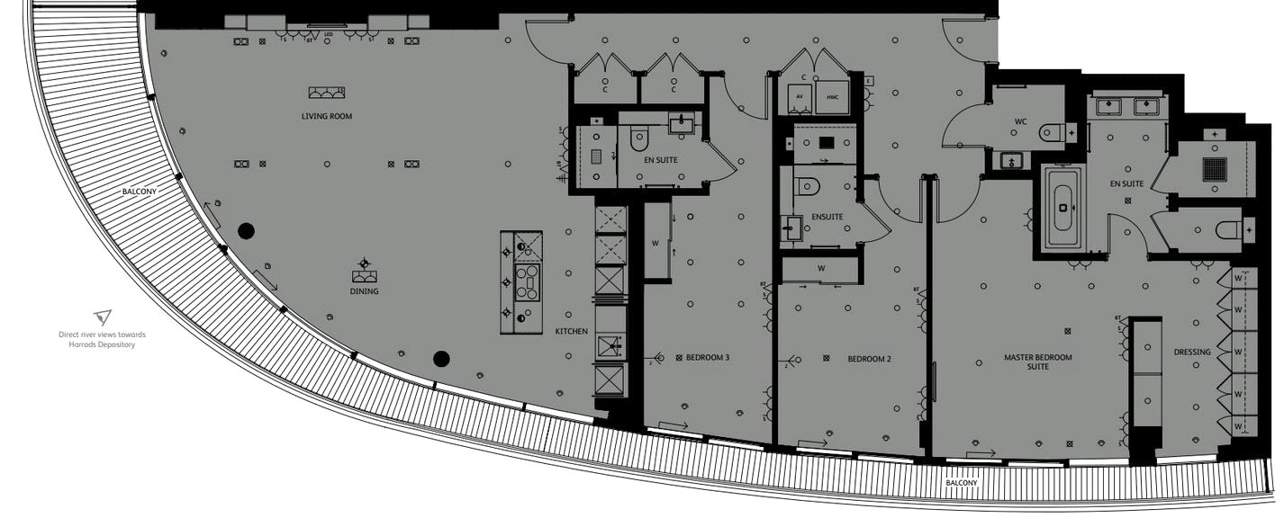 3 Bedrooms Flat for sale in Goldhurst House, Parr's Way, Fulham Reach, London W6