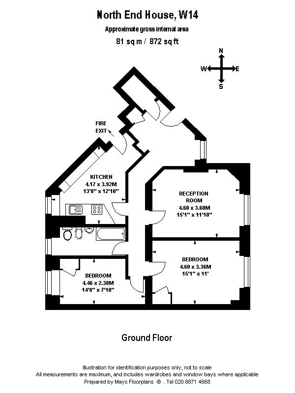 North End House, Fitzjames Avenue, London W14, 2 bedroom flat for sale