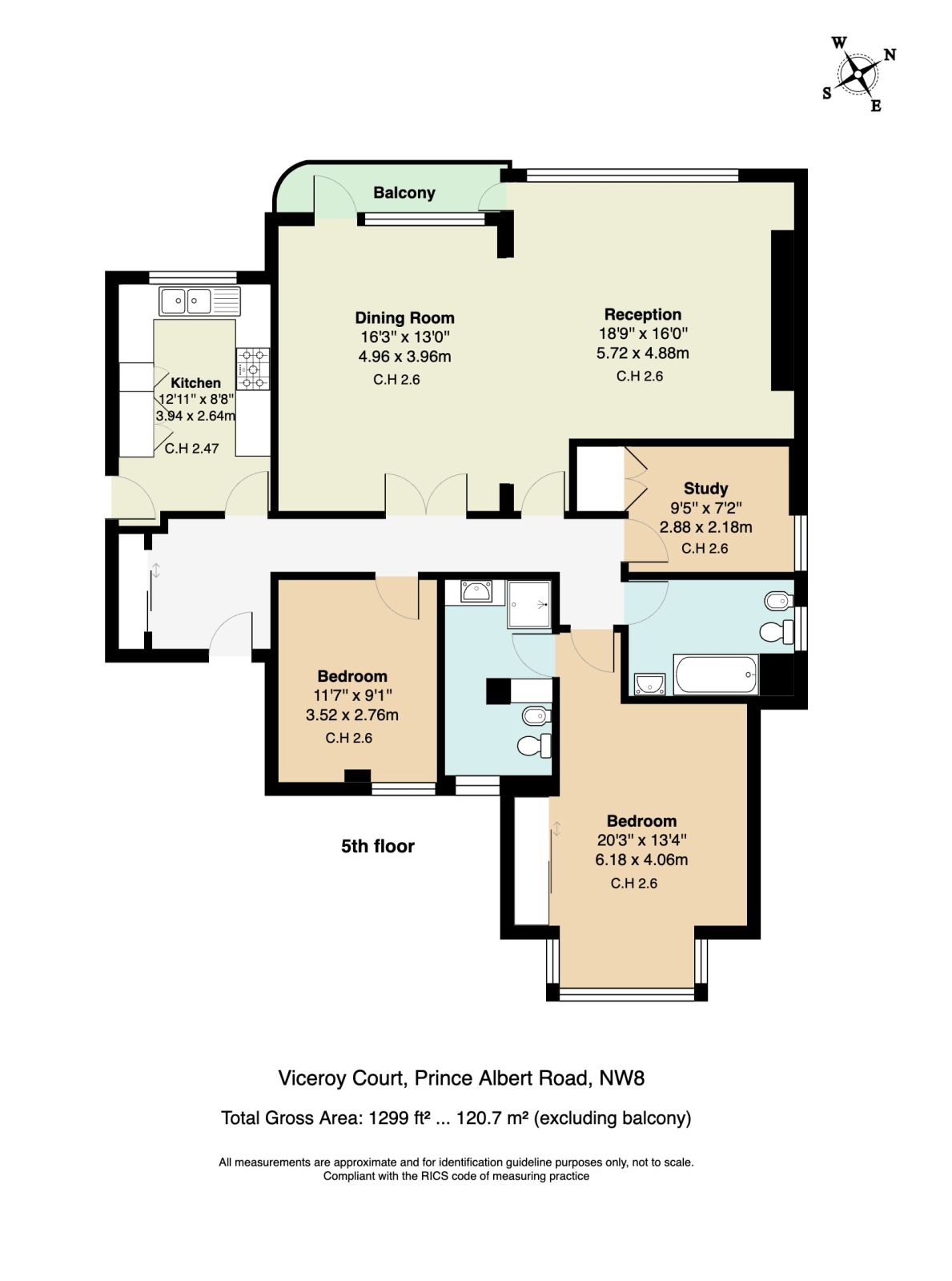 17, Viceroy Court, St John's Wood floorplan