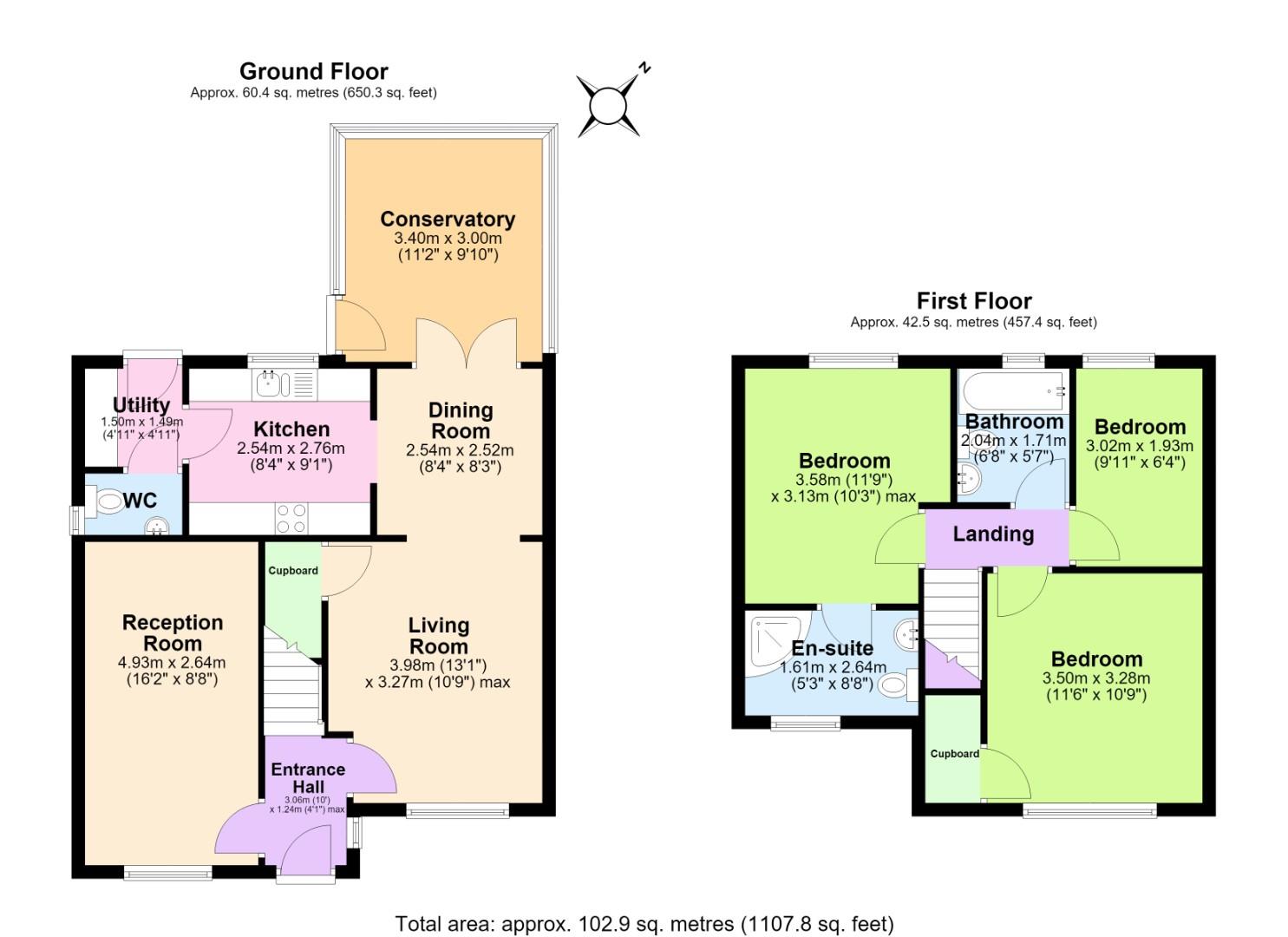 12, Leyburn Close, Swadlincote floorplan