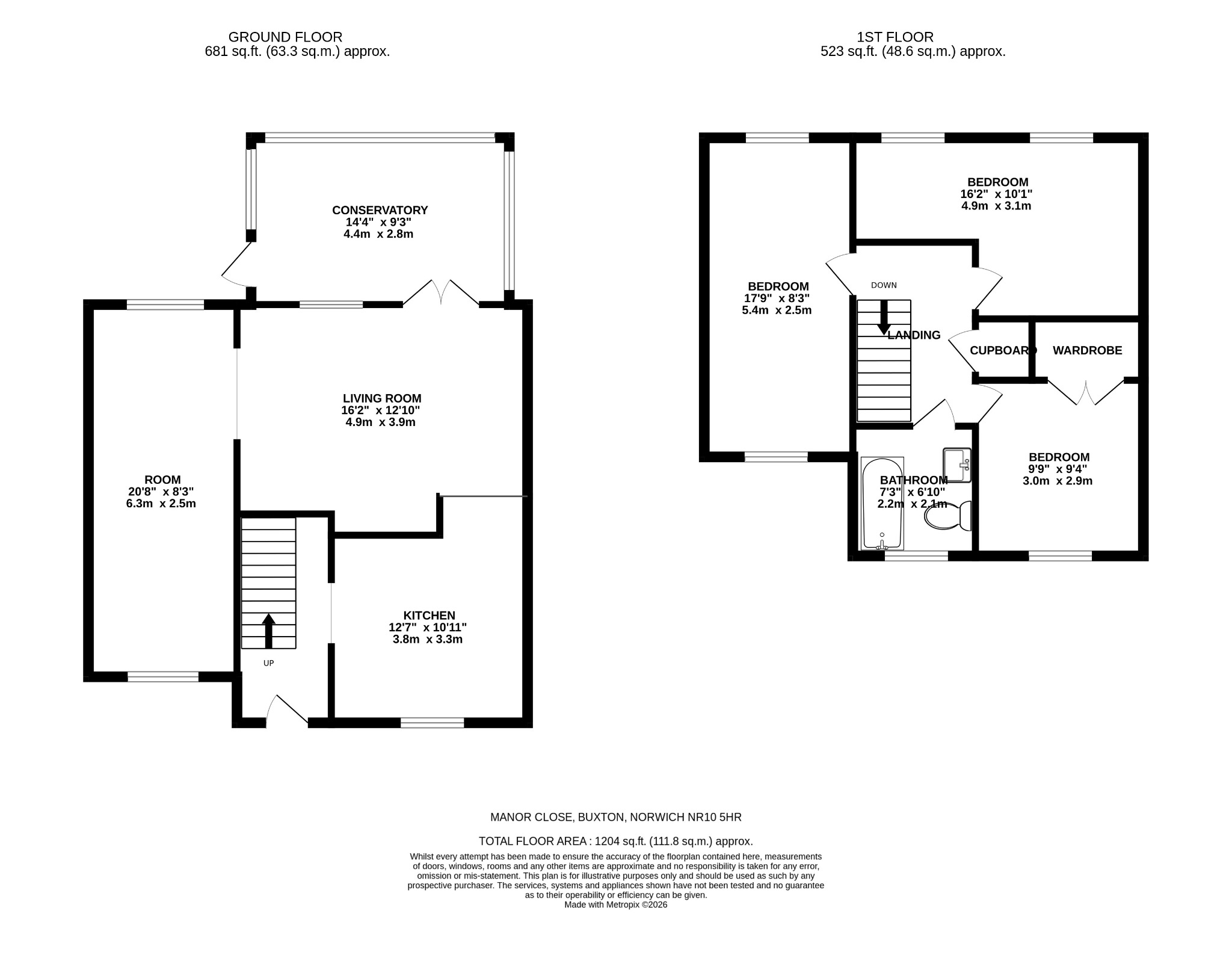 25 Manor Close, Buxton, Norfolk floorplan