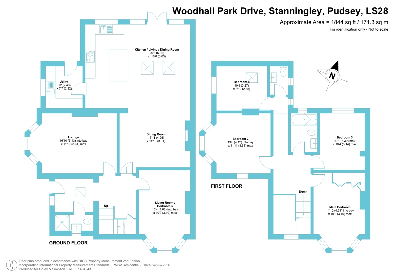 4, Woodhall Park Drive, Pudsey floorplan
