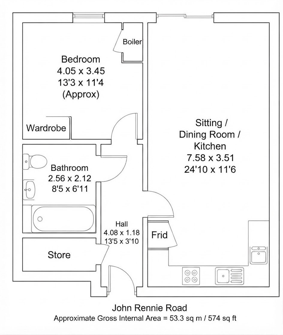 58, John Rennie Road, Chichester floorplan