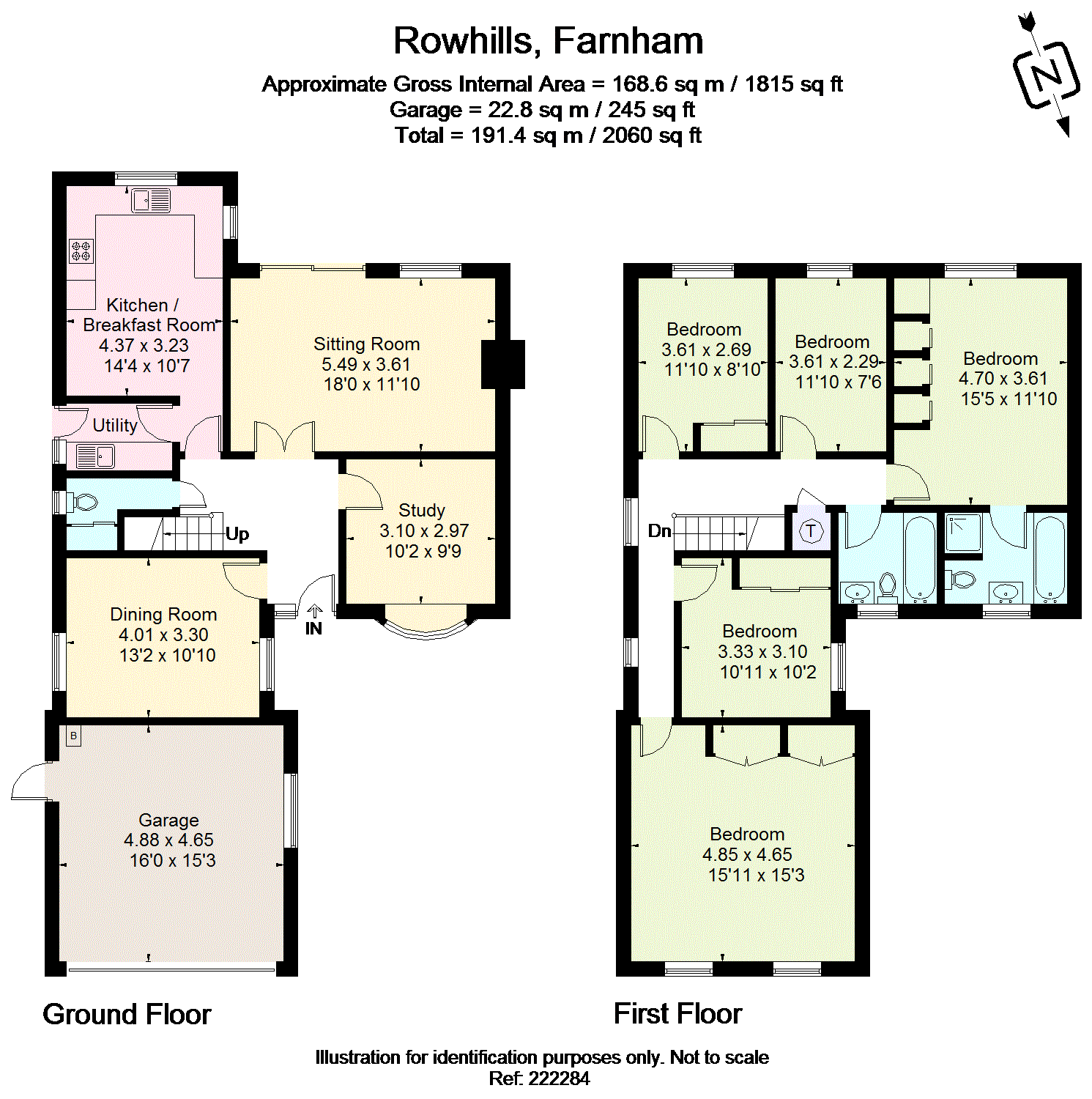 5 Bedrooms Detached house for sale in Rowhills, Farnham, Surrey GU9