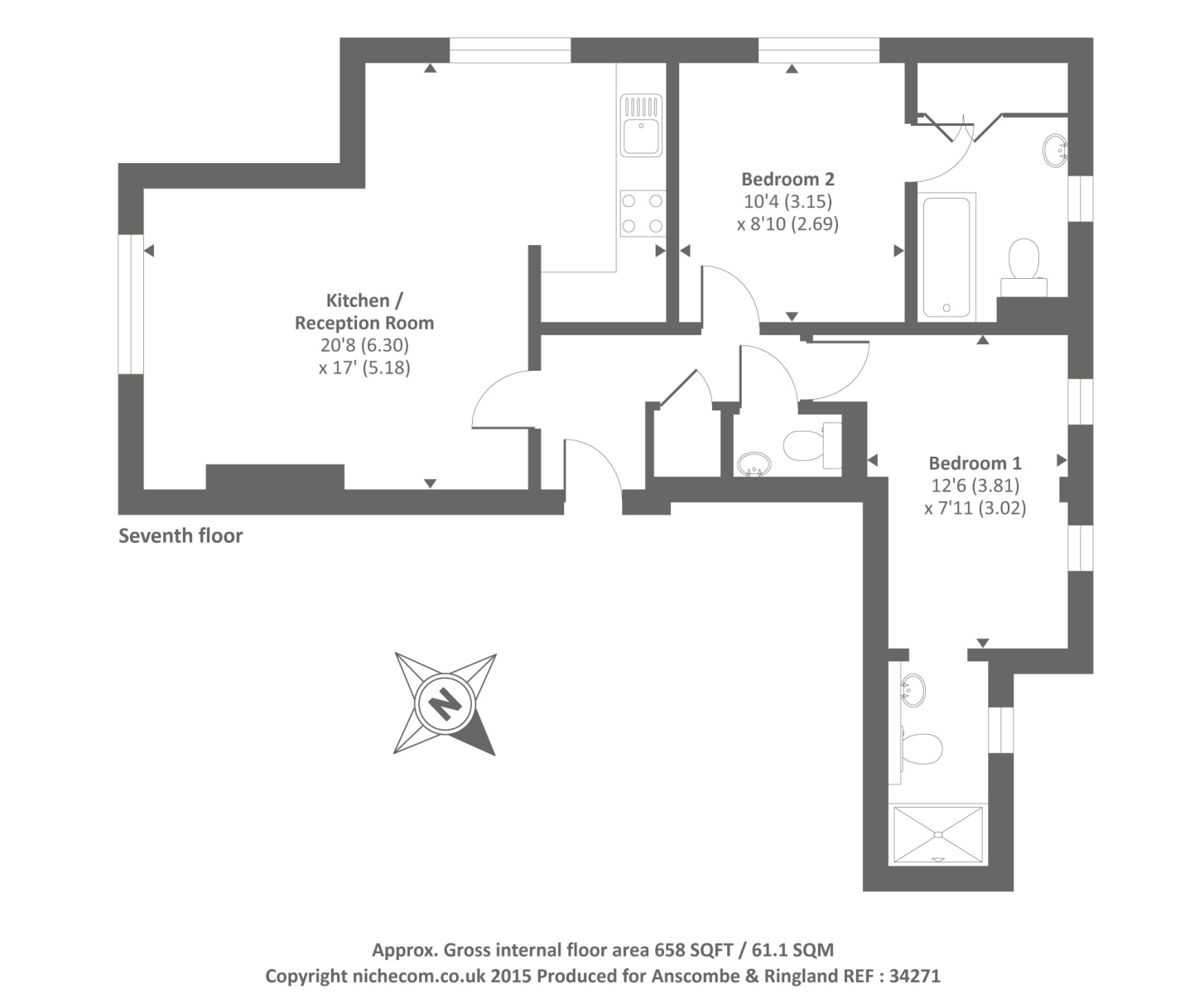 Apsley House, St Johns Wood NW8, 2 bedroom flat for sale 62119015