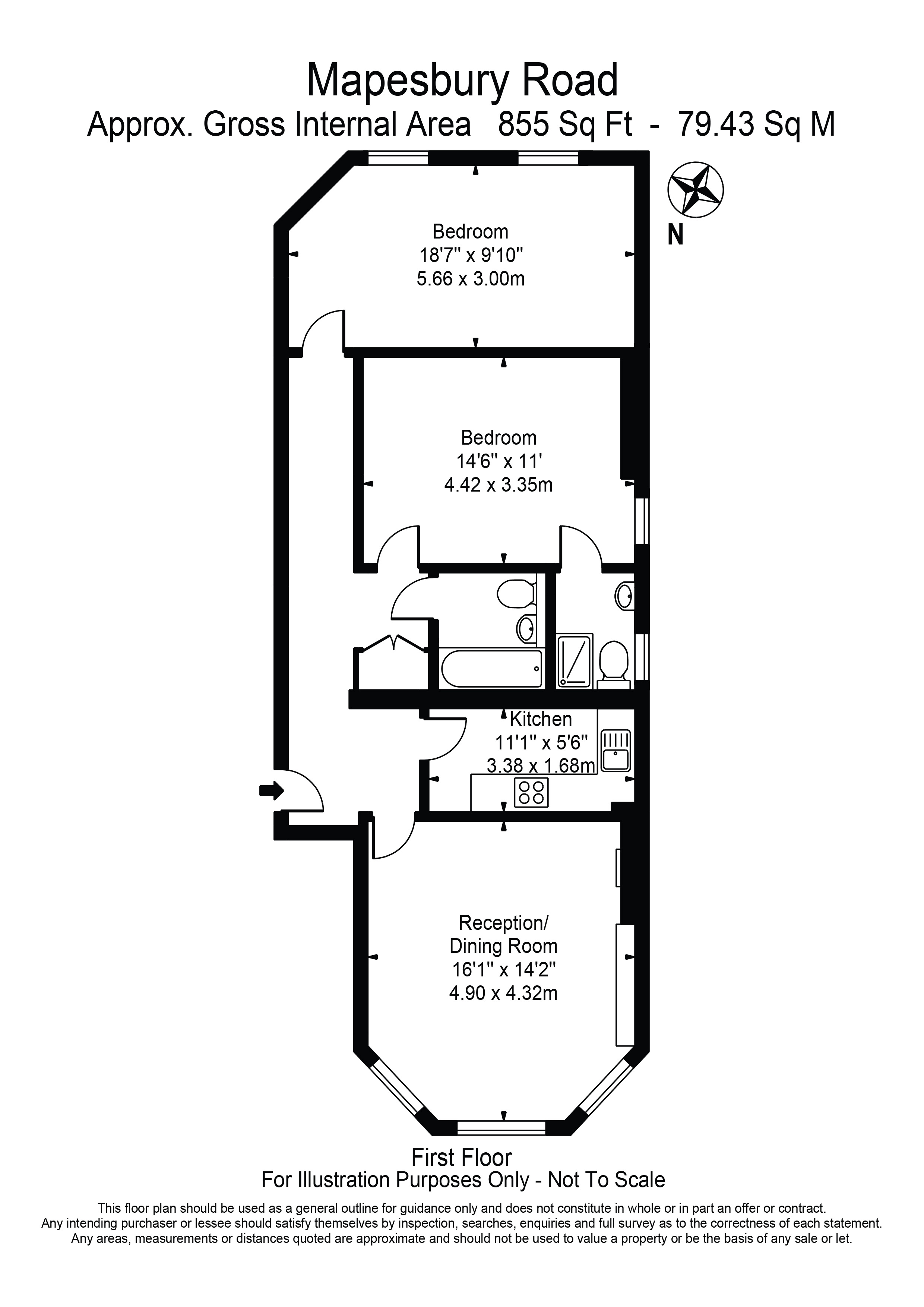 48a-48c, Mapesbury Road, LONDON floorplan