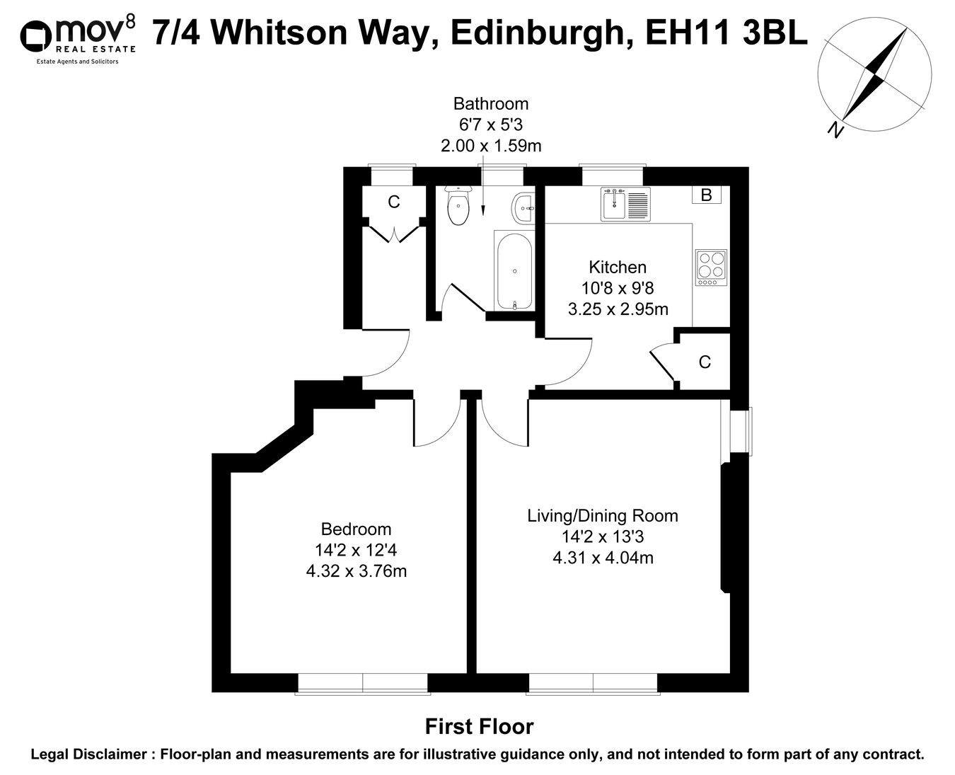 7/4, Whitson Way, Edinburgh floorplan