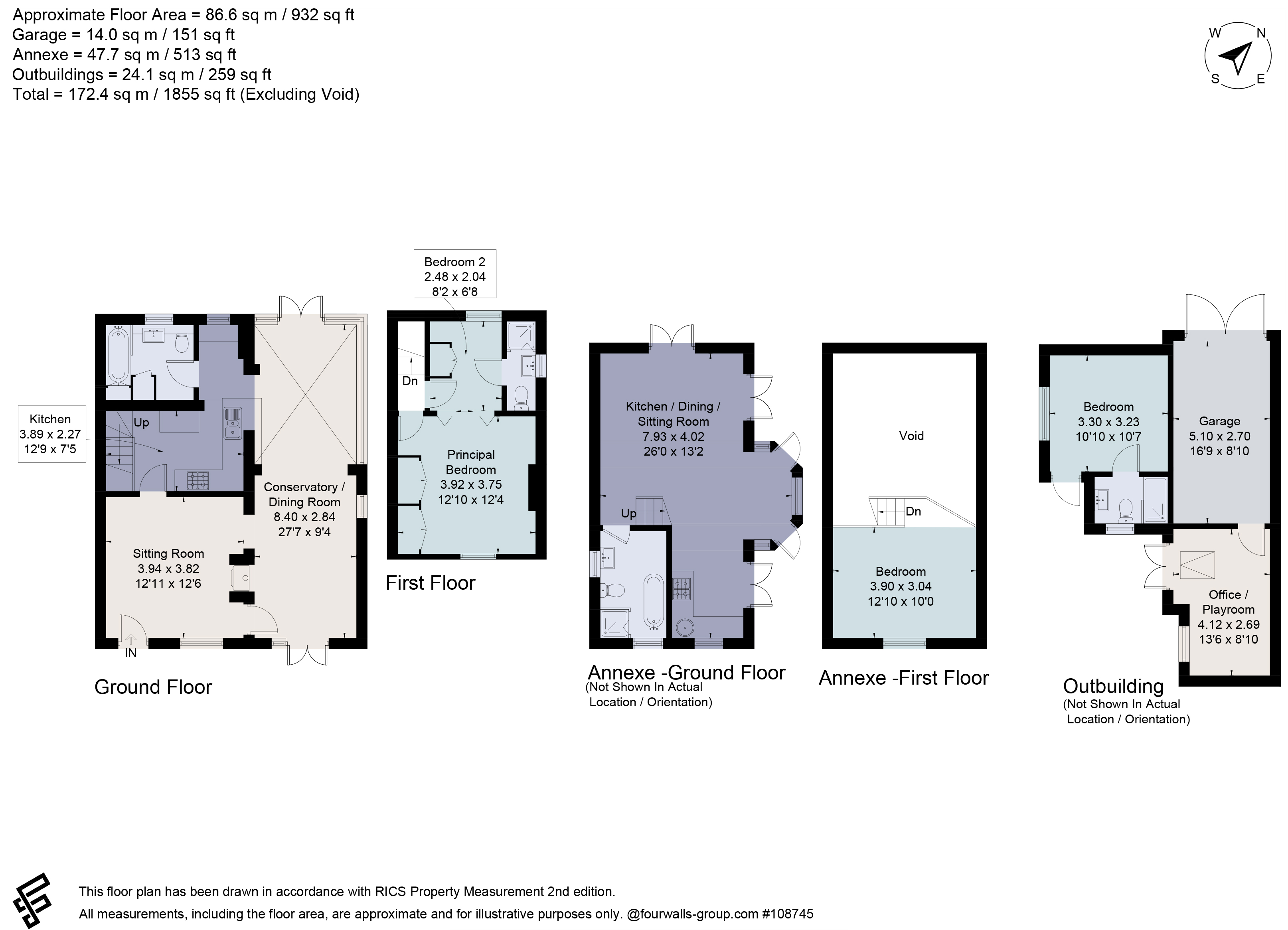2 Ruins Cottages,, Ayot St. Lawrence, Hertfordshire floorplan