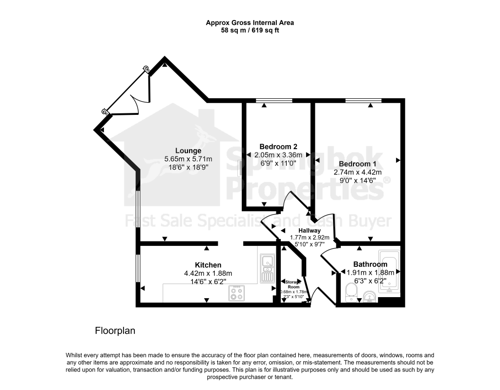 Apartment 6, 4, School Drive, Birmingham floorplan