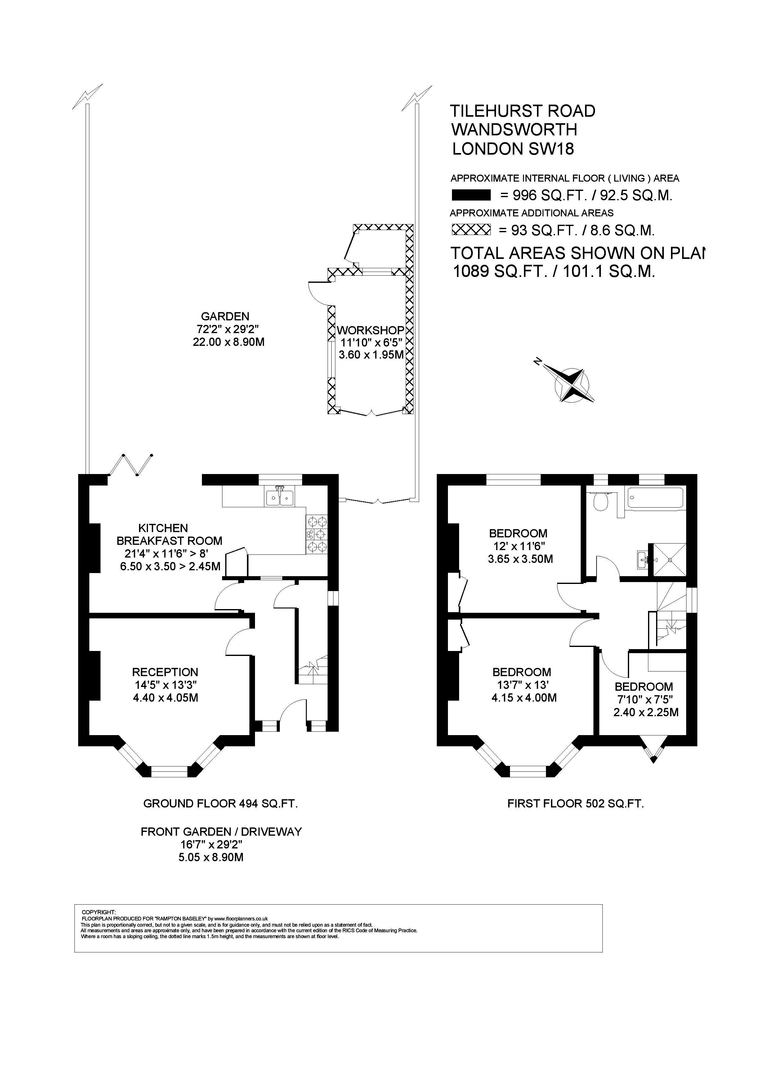 Tilehurst road london sw18 3 bedroom end terrace house to rent