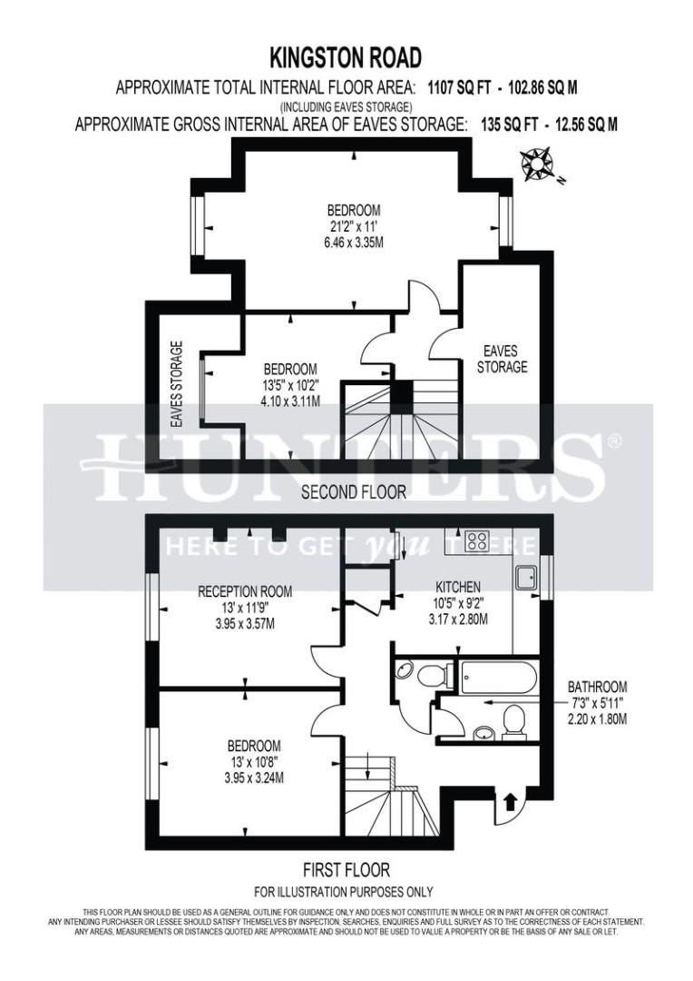 Flat 3, 332, Kingston Road, Epsom floorplan