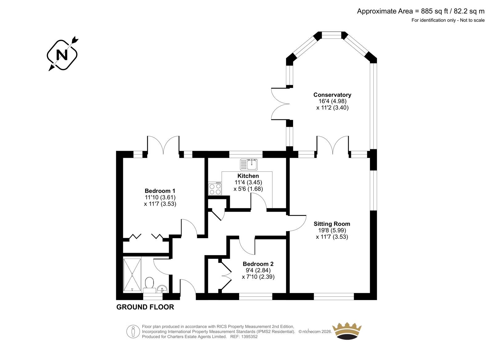 Flat 3, Flowerdown House, 50, Harestock Road, Hampshire floorplan
